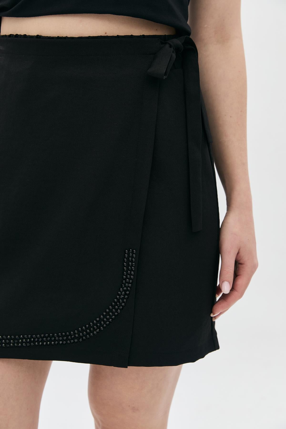 Taşlı Şort Etek