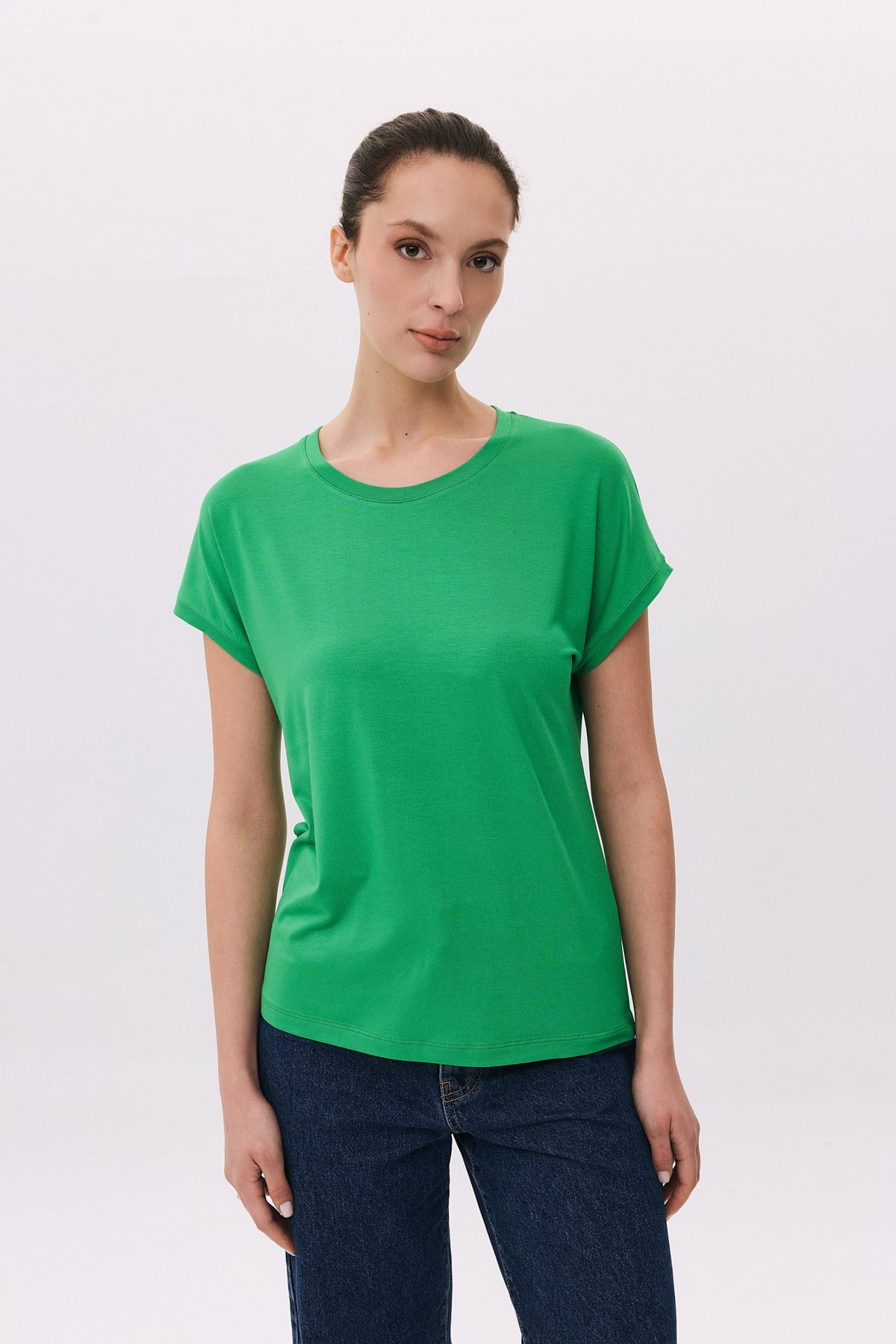 Viskon O Yaka Basic T-Shirt