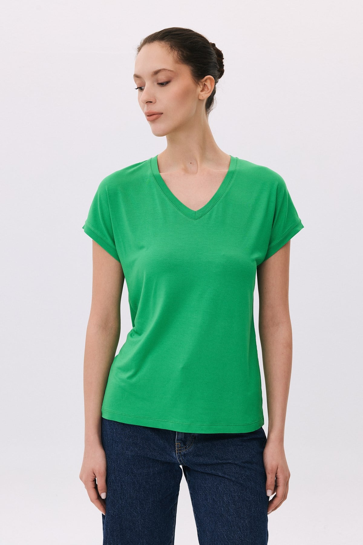 Viskon V Yaka Basic T-Shirt