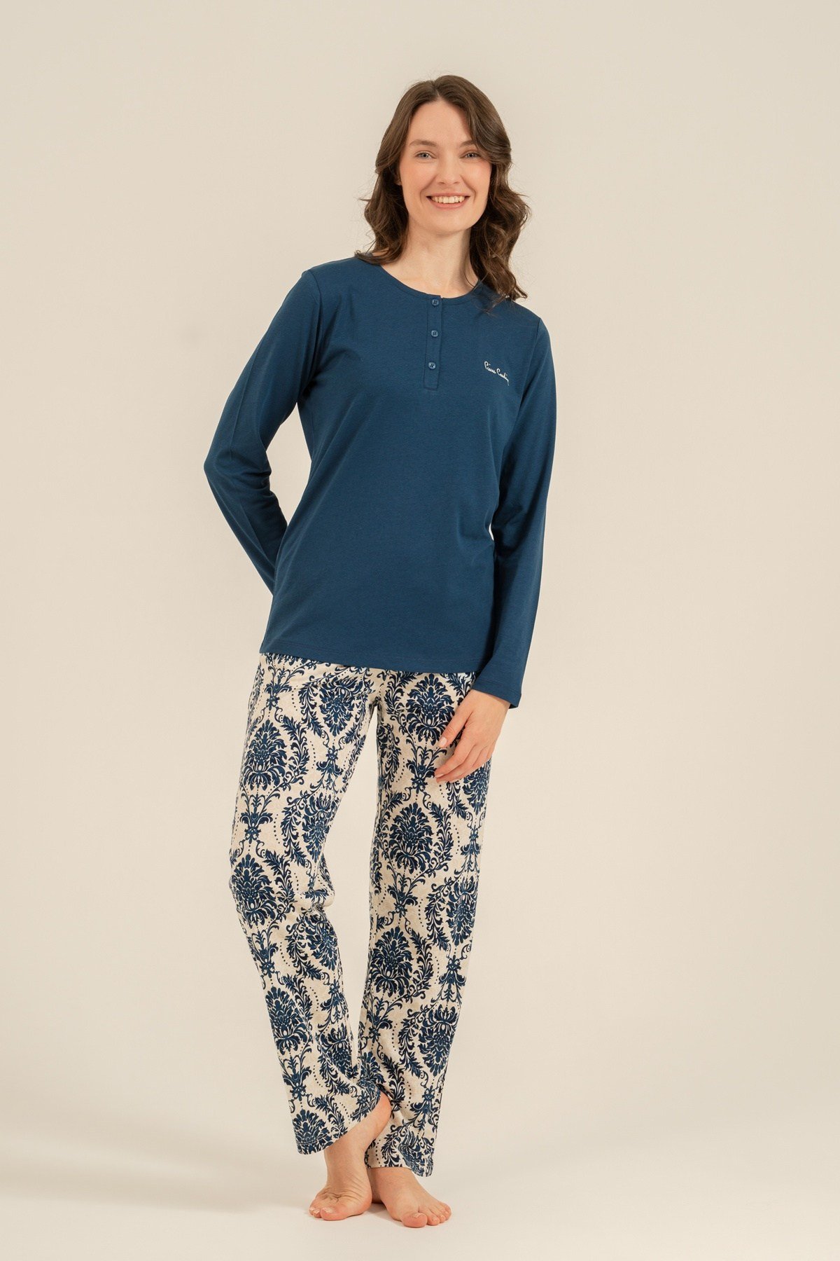 Pierre Cardin Bayan Uzun Kol Pijama Takım SAX KONFEKSİYON PİERRE CARDİN