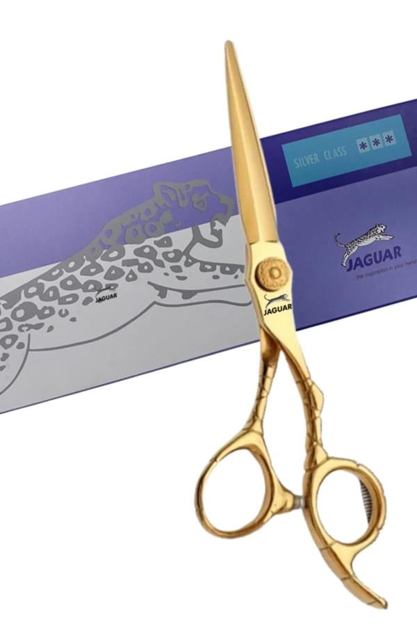  JGS 854 Gold Dış Bükey Düz Saç Kesim Makas Kutulu 1 Adet Profesyonel 
