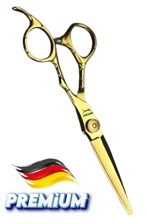  JGS 854 Gold Dış Bükey Düz Saç Kesim Makas Kutulu 1 Adet Profesyonel 