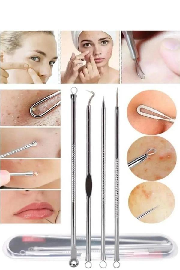 4 Parça Kutusuz Komedon Seti - Pvc Ambalaj