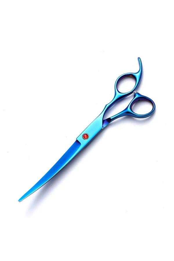 7 İnç Kavisli Evcil Hayvan Tıraş Makası - Mavi
