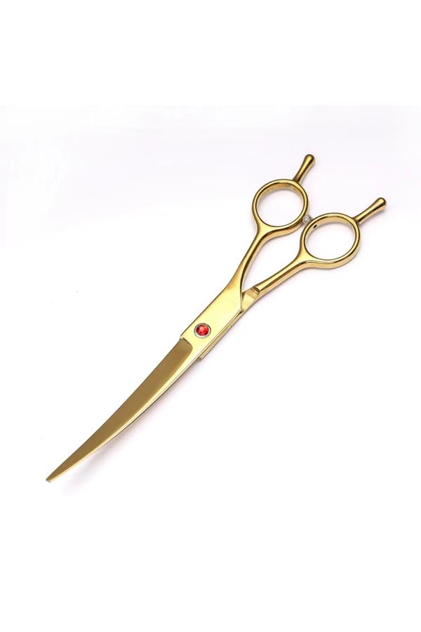 7 İnç Kavisli Evcil Hayvan Tıraş Makası - Gold