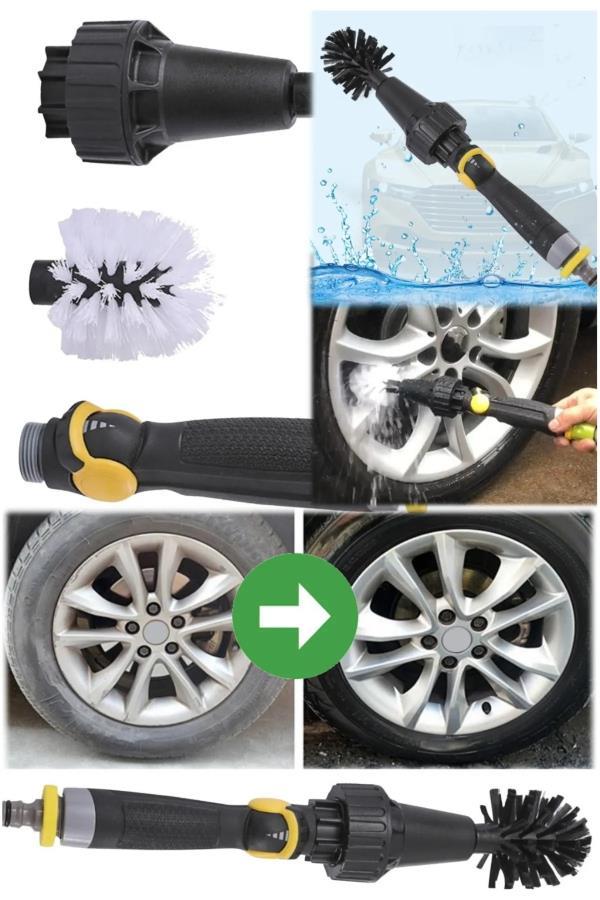 Araba Lastik Jant Hortuma Takılabilir Temizlik Fırçası