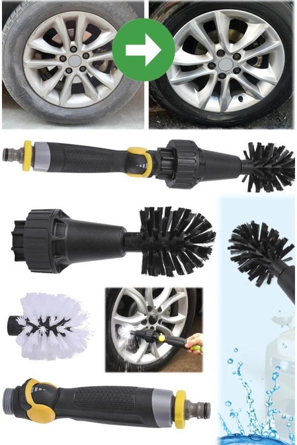 Araba Lastik Jant Hortuma Takılabilir Temizlik Fırçası