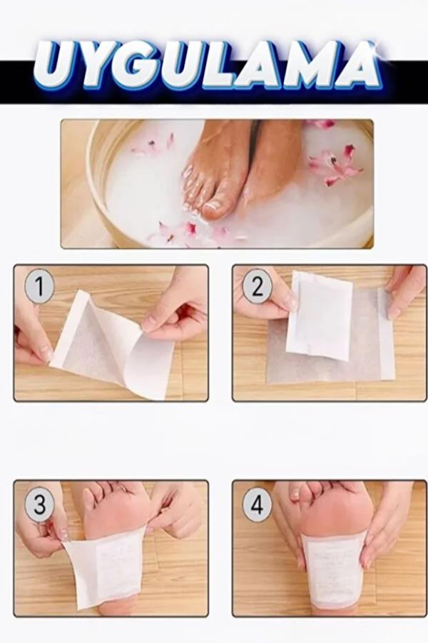 Ayak Detoks Bandı Kırmızı Gül Çiçeğİ