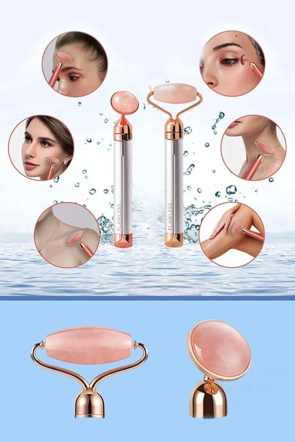 Flawless Stone Çift Başlıklı Pilli Titreşimli Yüz Bakım Cihazı