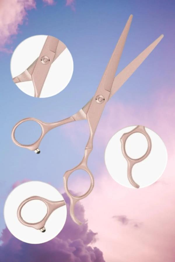 Gül Kurusu Düz Uçlu Saç Kesim Makası 6 inç