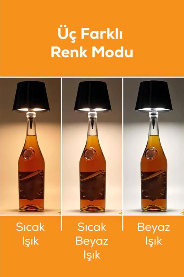 Kablosuz LED Abajur Şişe Lambası