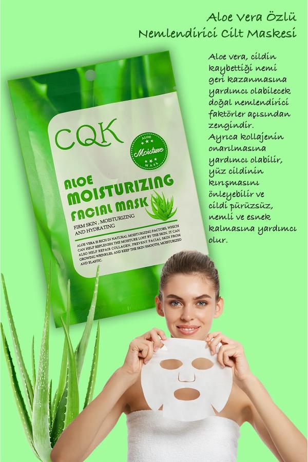 Kağıt Yüz Maskesi Aloe Vera Özlü