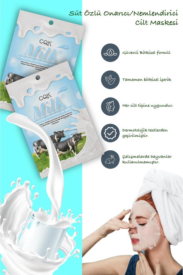 Kağıt Yüz Maskesi İnek Sütlü Özlü