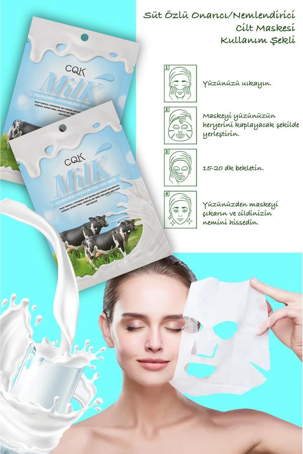 Kağıt Yüz Maskesi İnek Sütlü Özlü