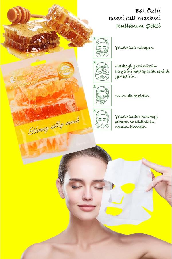 Kağıt Yüz Maskesi Kolajen Bal Özlü 