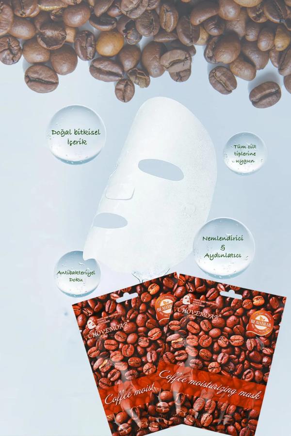 Kağıt Yüz Maskesi Kolajen Kahve Çekirdeği Özlü 