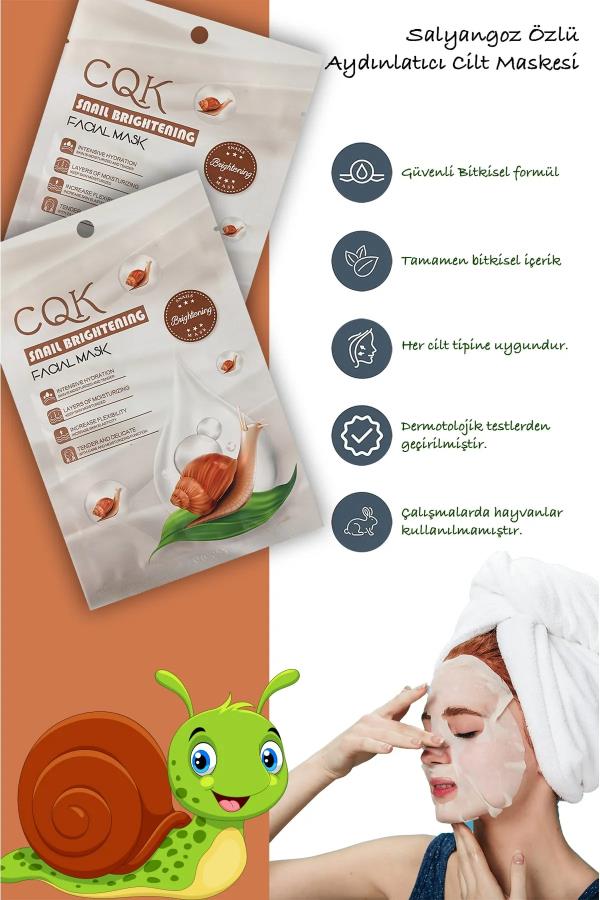 Kağıt Yüz Maskesi Salyangoz Özlü