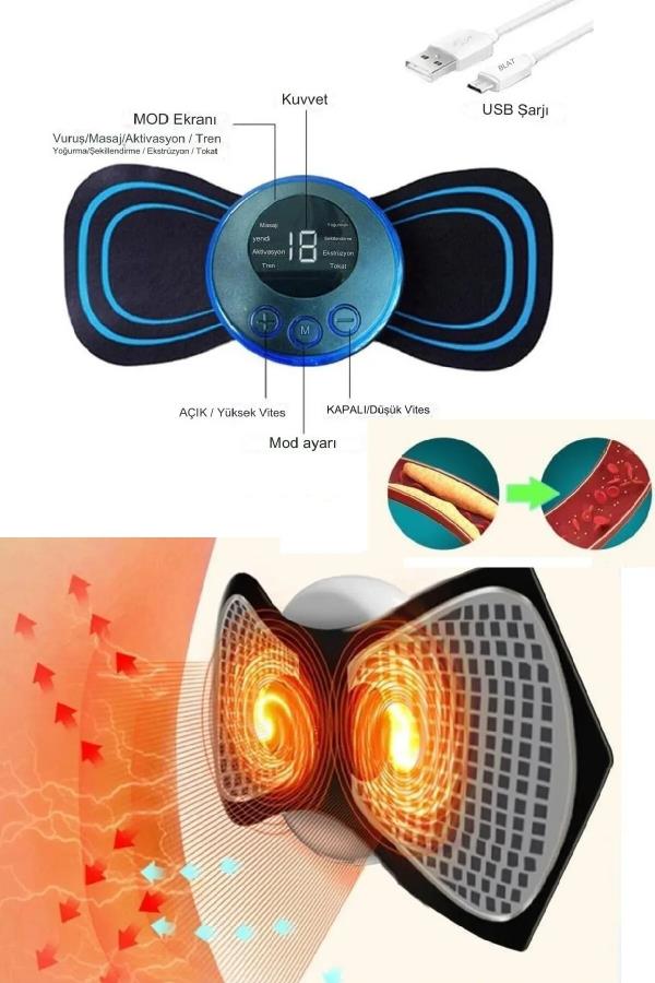 Kelebek Mini Şarjlı Masaj Aleti