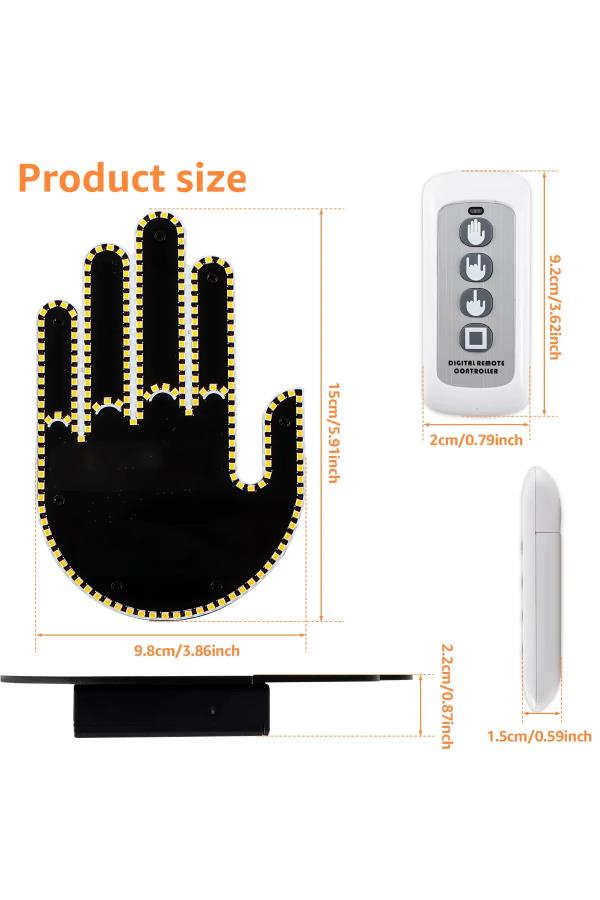 Kumandalı 3 Jest Modlu Araba El Uyarı Led