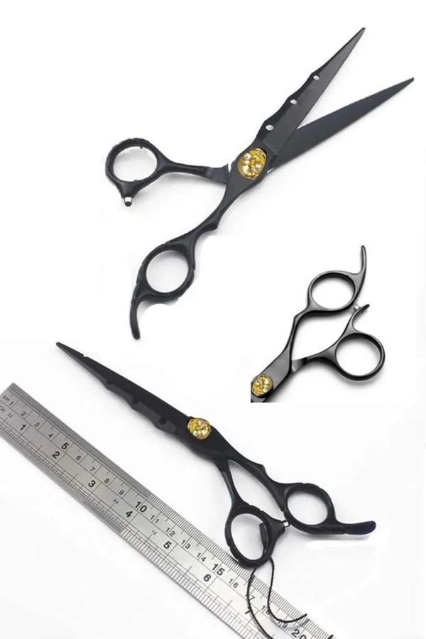 Kurukafa Siyah Düz Uçlu Saç Kesim Makası 6 inç