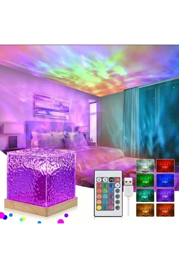 Okyanus Dalga Küp Gece Lambası