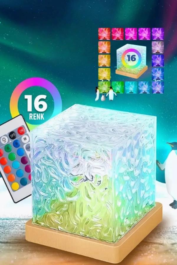 Okyanus Dalga Küp Gece Lambası