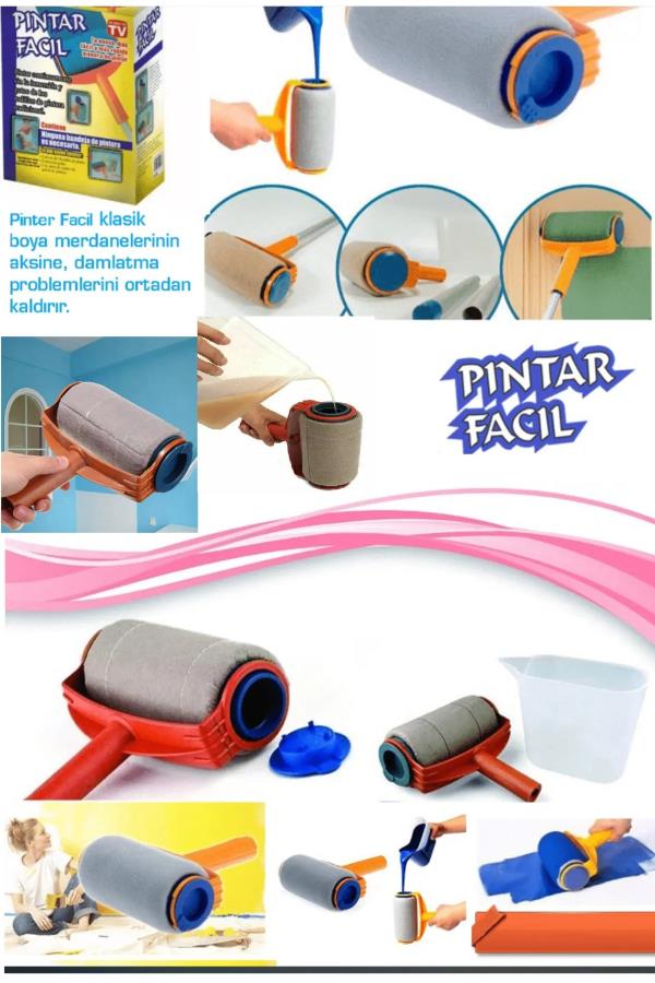 Pintar Boya Badana Rulo Seti Facil