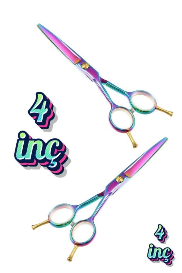 Rainbow Düz Uçlu Çift Vidalı Saç Kesim Makası 5.5 inç XLQ577