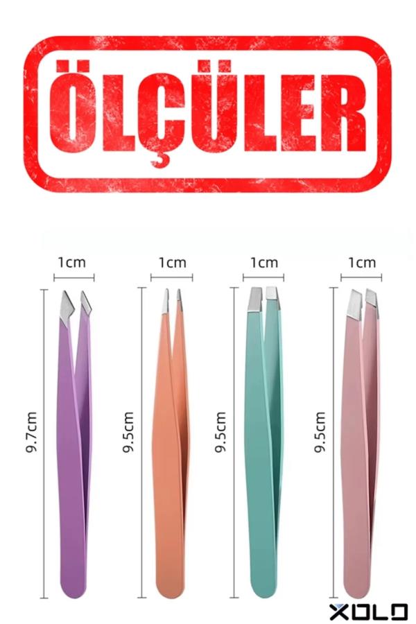 Renkli 4'lü Cımbız Seti 