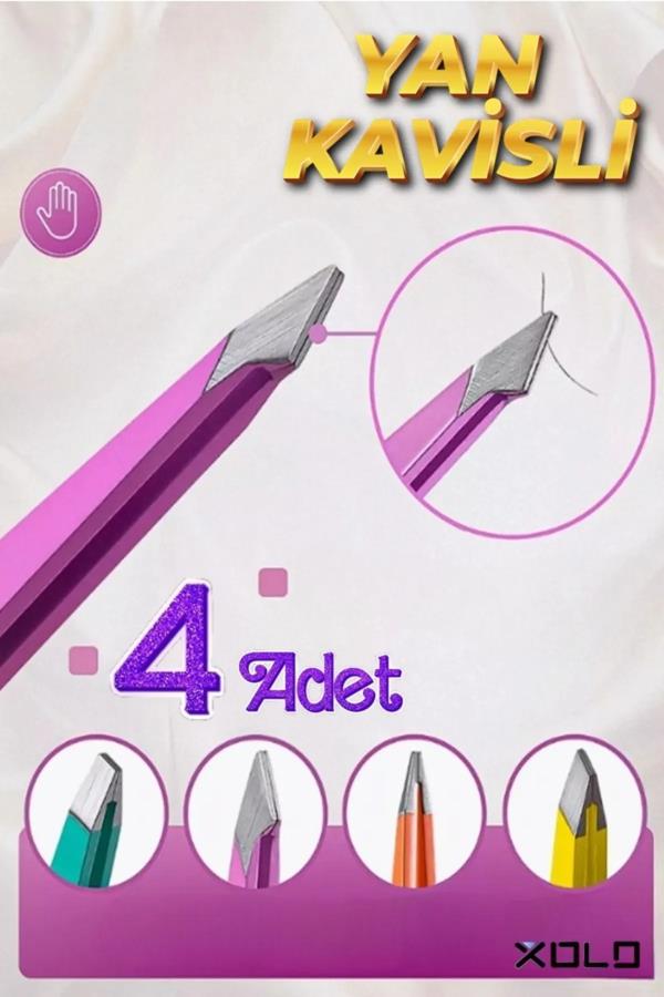 Renkli 4'lü Cımbız Seti 