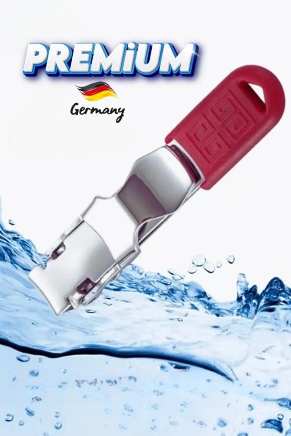 Rubber Tırnak Makası Düz Uçlu Kırmızı