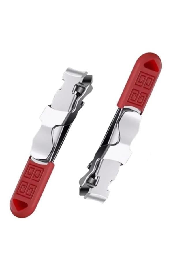 Rubber Tırnak Makası Düz Uçlu Kırmızı