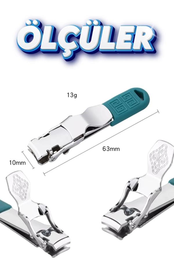 Rubber Tırnak Makası Düz Uçlu Yeşil