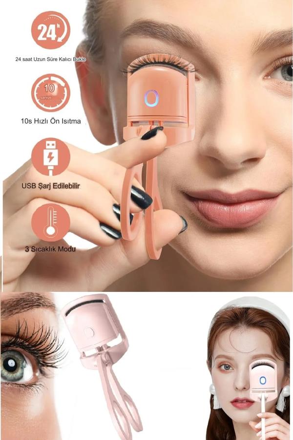Şarjlı Isıtmalı Elektrikli Kirpik Kıvırıcı