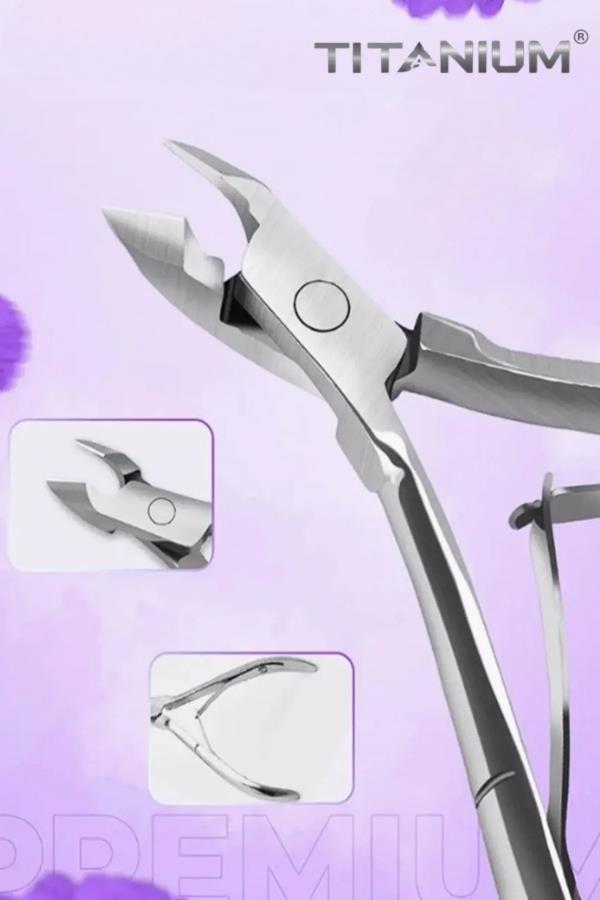 Titanyum Gri Manikür Pensi 5mm