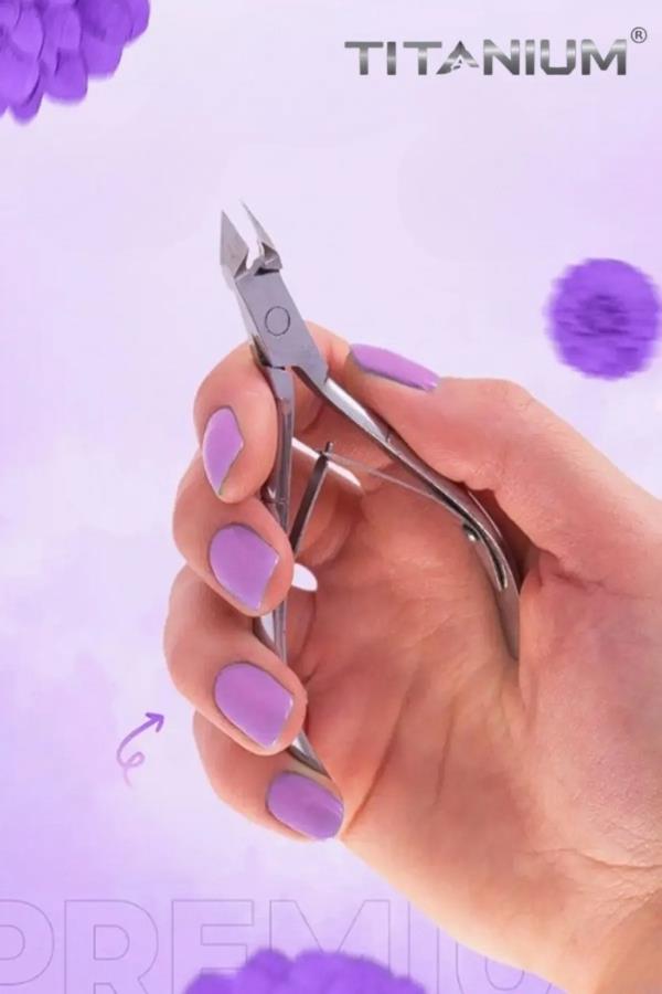 Titanyum Gri Manikür Pensi 5mm