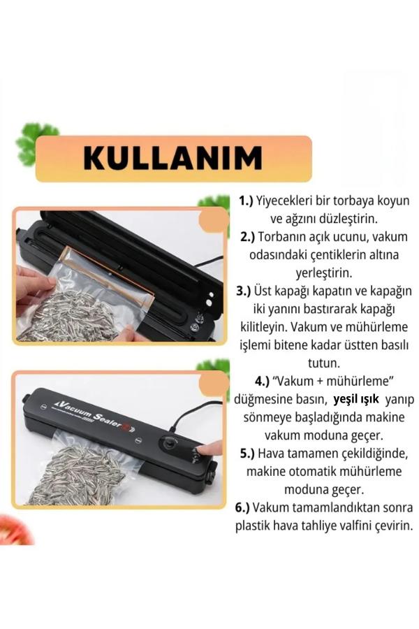 Vacuum Sealer Gıda Vakum Ve Mühürleme Makinesi