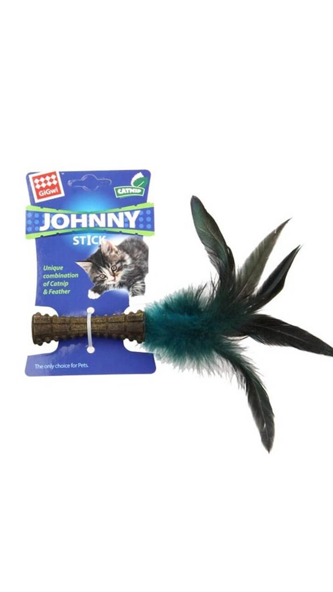 7071 Johnny Stick Catnipli Doğal Tüylü Kedi Oyun