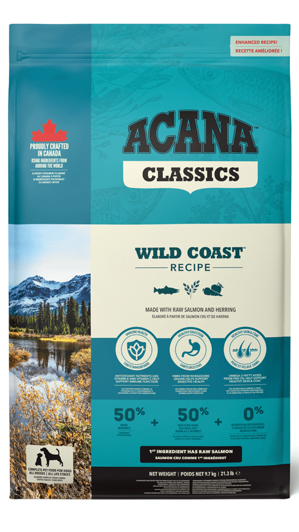 Acana Classics Wild Coast Balıklı Düşük Tahıllı Köpek Maması 9,7kg