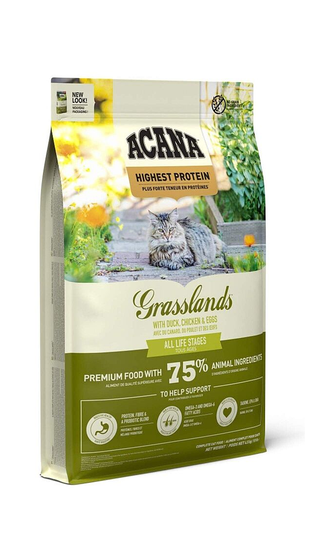 Acana Grasslands Kümes Hayvanlı Tüm Irk ve Yaşam Evreleri için Kedi Maması 4,5kg