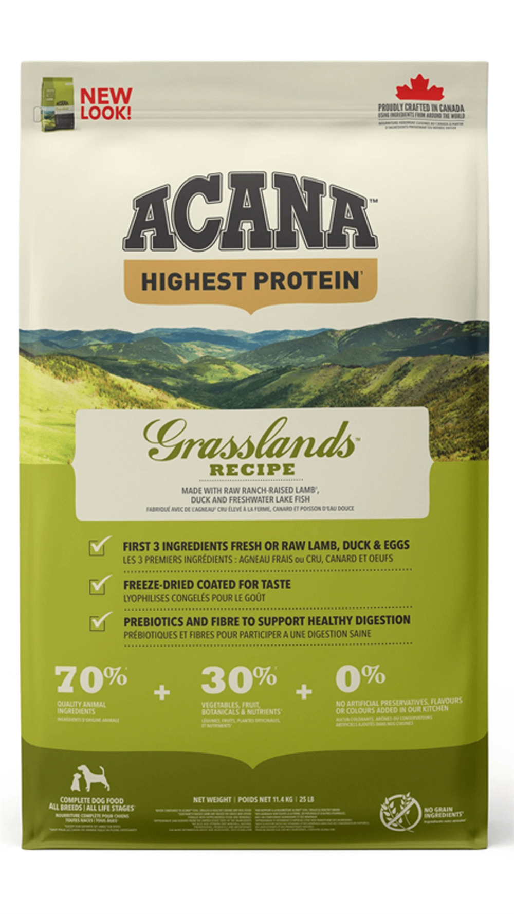 Acana Grasslands Kuzulu Ördekli ve Balıklı Tahılsız Yetişkin Köpek Maması 11,4kg