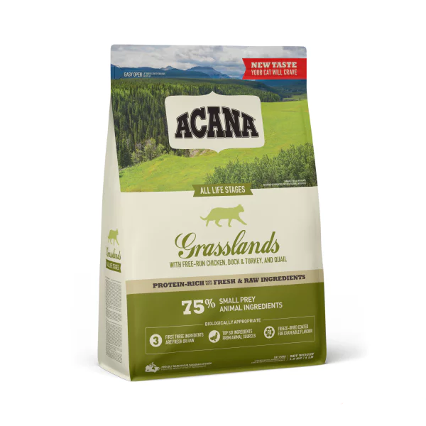 Acana Grasslands Ördekli ve Tavuklu Tahılsız Yetişkin Kedi Maması 1,8kg