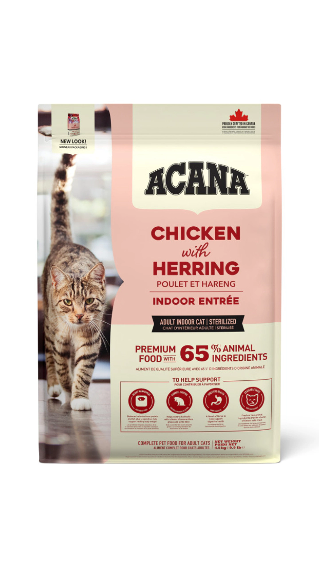 Acana Indoor Entree Tavuklu ve Ringa Balıklı Kısırlaştırılmış Kedi Maması 4,5kg