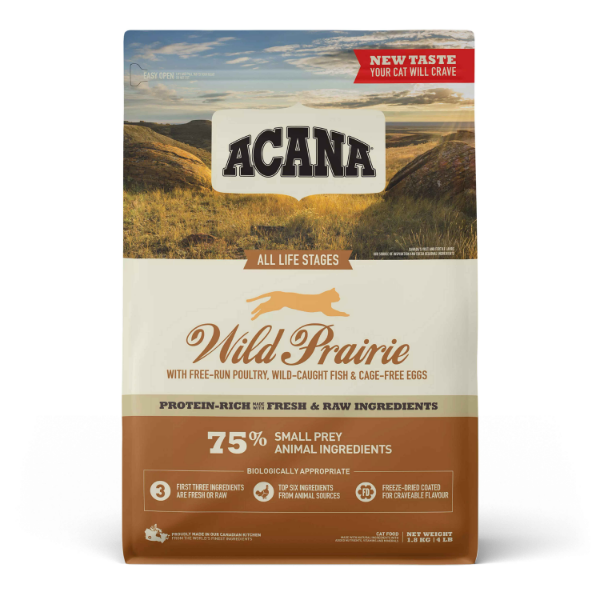 Acana Wild Prairie Tavuklu ve Balıklı Tahılsız Kedi Maması 1,8kg