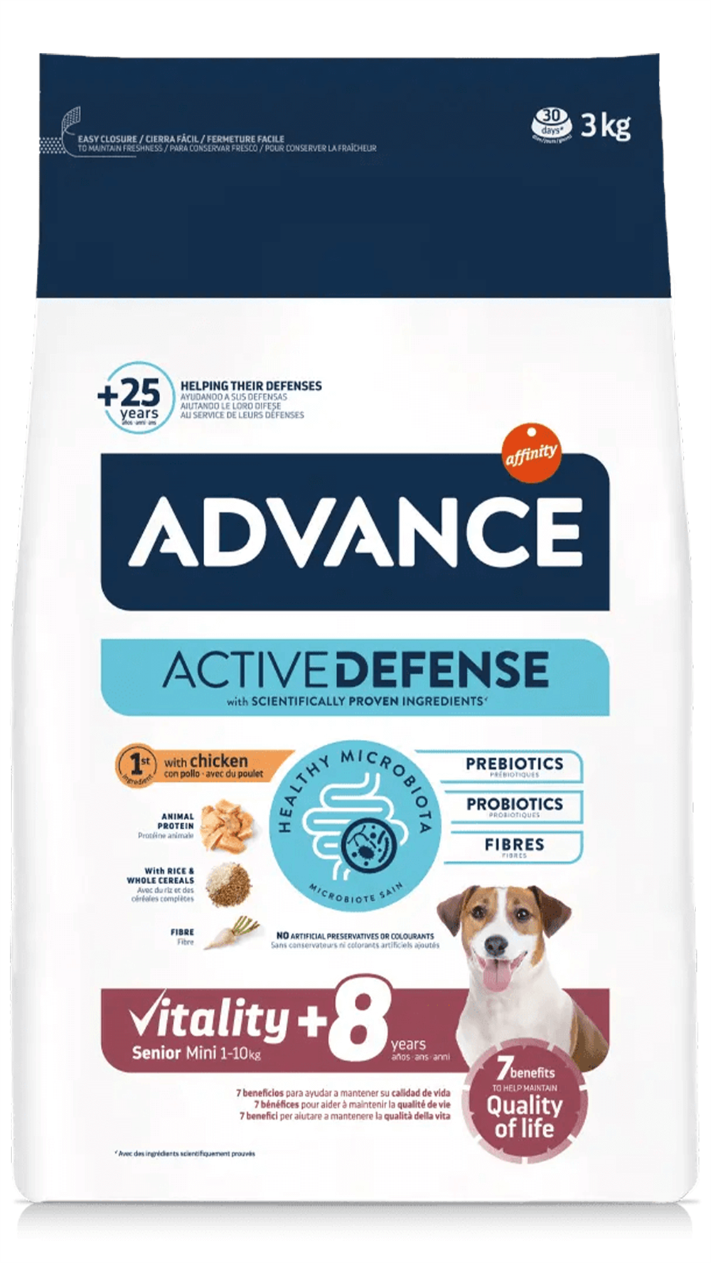 Advance Mini Senior Tavuklu ve Pirinçli Yaşlı Köpek Maması 3kg