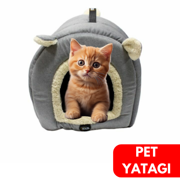ALLY PAWS Eskimo Kulaklı Kedi ve Köpek Yuva ve Yatak