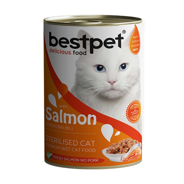 BESTPET CAT WITH SALMON STERILIZED IN GRAVY 400 G 12 ADET