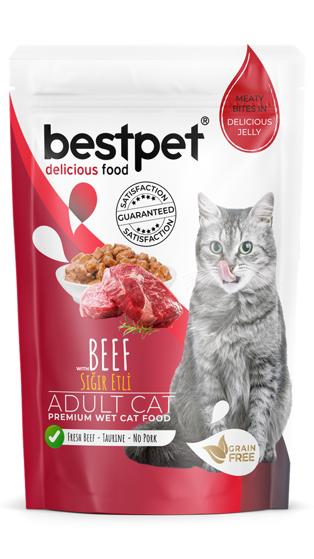BestPet Pouch Sığır Etli Yetişkin Kedi Konservesi 85gr