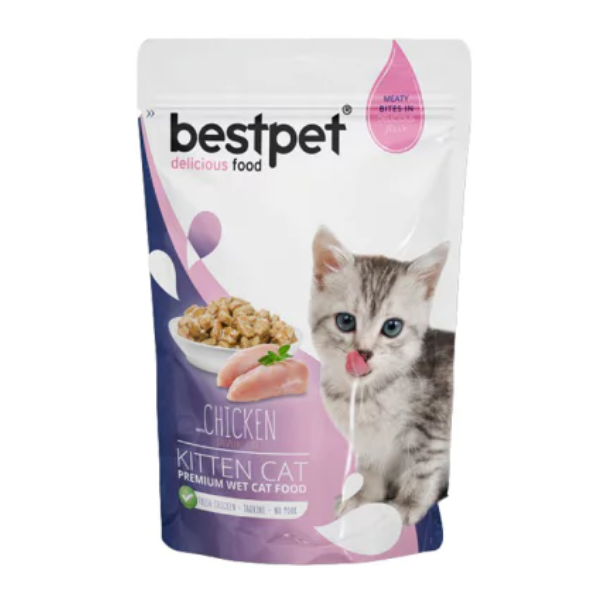 BestPet Pouch Tavuklu Yavru Kedi Konservesi 85gr