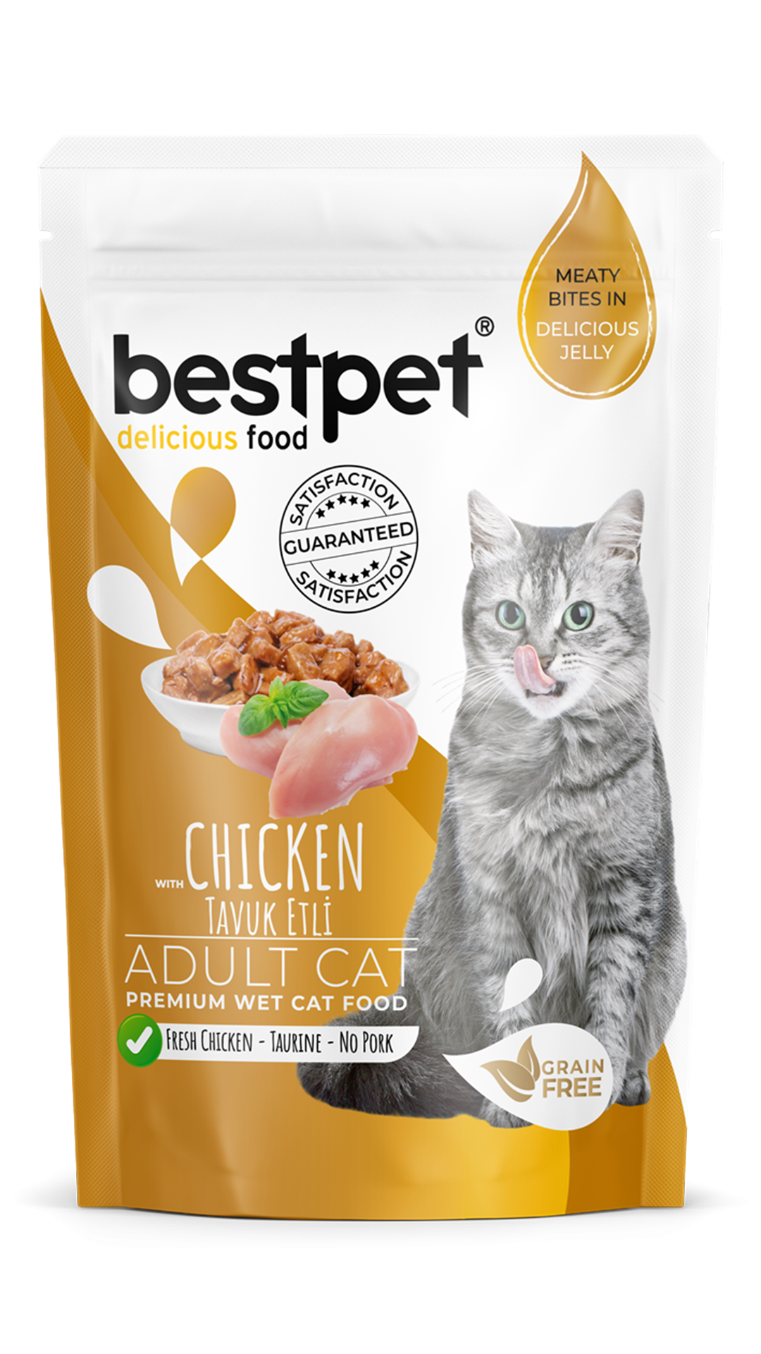 BestPet Pouch Tavuklu Yetişkin Kedi Konservesi 85gr